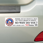 NObama Terroristen Autoaufkleber (Auf Auto)