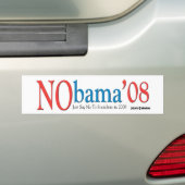 NObama Weiß-Hintergrund Autoaufkleber (Auf Auto)