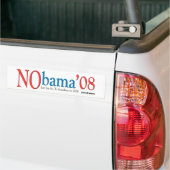 NObama Weiß-Hintergrund Autoaufkleber (Auf Lkw)