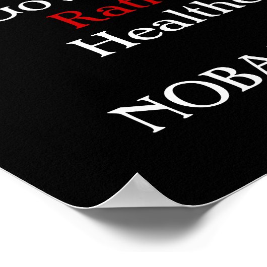Nobamacare-Plakat Poster (Ecke)