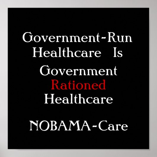 Nobamacare-Plakat Poster (Vorne)