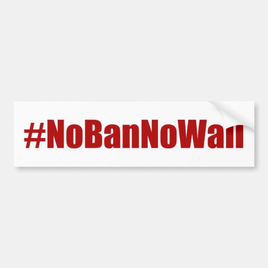 #NoBanNoWall Autoaufkleber (Vorne)