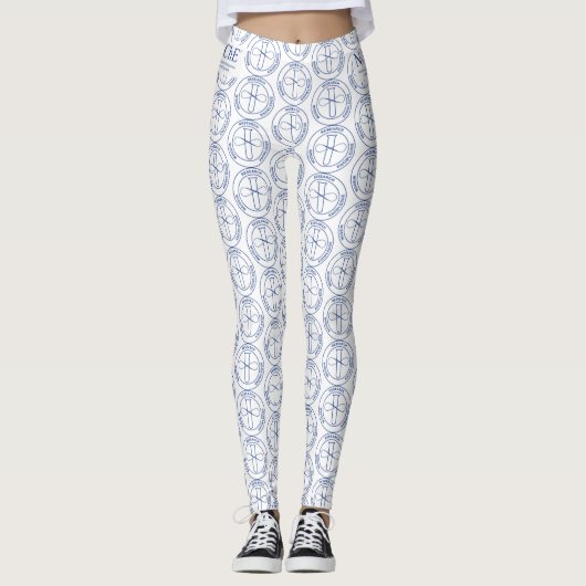 NOBCChE Blue Siegel Print Leggings (Vorderseite)