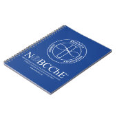 NOBCChE Blue Spiral Note - Weißes Logo Notizblock (Linke Seite)