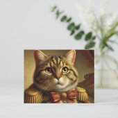 Nobel gut bedruckte Tabby Cat Postcard Postkarte (Stehend Vorderseite)