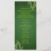 Nobel Limon Scroll Green Wedding Program Programm (Rückseite)