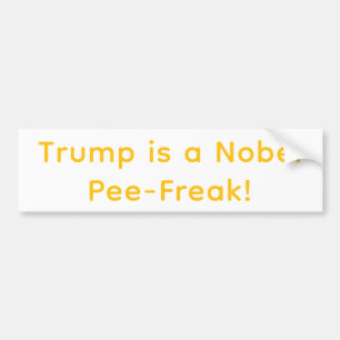 Nobel Pipi-Verrückter Trump Hankamer Artjunkhaus Y Autoaufkleber