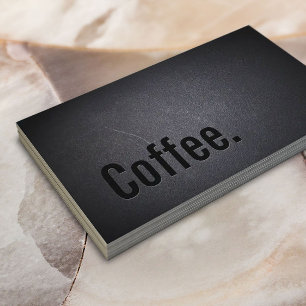 Nobel schwärzen Sie heraus Kaffee-Visitenkarte Visitenkarte