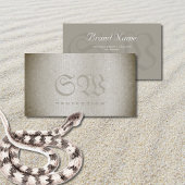 Nobel Silver Schlange Muster Bright farbige Monogr Visitenkarte