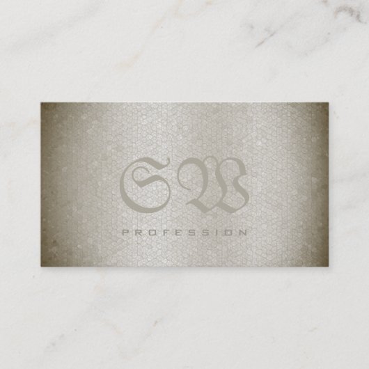 Nobel Silver Schlange Muster Bright farbige Monogr Visitenkarte (Vorderseite)