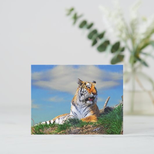 Nobel Tiger Postkarte (Stehend Vorderseite)