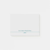 Nobel vom Schreibtisch des Monogramms Post-it Klebezettel (Vorderseite)