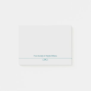 Nobel vom Schreibtisch des Monogramms Post-it Klebezettel