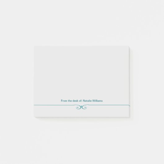 Nobel vom Schreibtisch des Monogramms Post-it Klebezettel (Vorderseite)