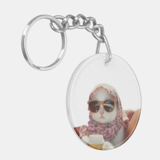 Nobelkatze Schlüsselanhänger (Vorderseite links)