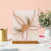 Nobelkupfer und Gold Abstrakt Moderne Fraktal Kuns Acrylschild (Hochzeit)