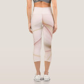 Nobelkupfer und Gold Abstrakt Moderne Fraktal Kuns Capri Leggings (Rückseite)