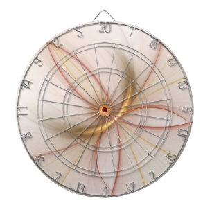Nobelkupfer und Gold Abstrakt Moderne Fraktal Kuns Dartscheibe