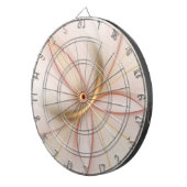 Nobelkupfer und Gold Abstrakt Moderne Fraktal Kuns Dartscheibe (Vorderseite rechts)