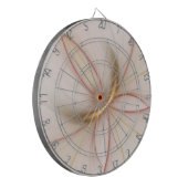 Nobelkupfer und Gold Abstrakt Moderne Fraktal Kuns Dartscheibe (Vorderseite Links)