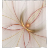 Nobelkupfer und Gold Abstrakt Moderne Fraktal Kuns Duschvorhang (Vorderseite)