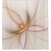 Nobelkupfer und Gold Abstrakt Moderne Fraktal Kuns Duschvorhang (Vorderseite)