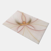 Nobelkupfer und Gold Abstrakt Moderne Fraktal Kuns Fußmatte (Schrägansicht)