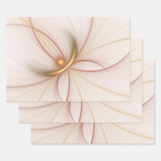 Nobelkupfer und Gold Abstrakt Moderne Fraktal Kuns Geschenkpapier Set (Set)