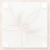 Nobelkupfer und Gold Abstrakt Moderne Fraktal Kuns Glasuntersetzer (Rückseite)