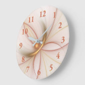 Nobelkupfer und Gold Abstrakt Moderne Fraktal Kuns Große Wanduhr (Winkel)