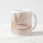 Nobelkupfer und Gold Abstrakt Moderne Fraktal Kuns Jumbo-Tasse (Vorderseite Rechts)