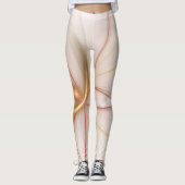 Nobelkupfer und Gold Abstrakt Moderne Fraktal Kuns Leggings (Vorderseite)