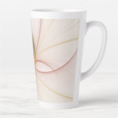 Nobelkupfer und Gold Abstrakt Moderne Fraktal Kuns Milchtasse (Rechts)