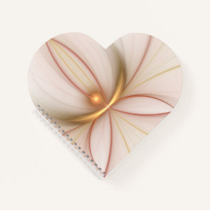 Nobelkupfer und Gold Abstrakt Moderne Fraktal Kuns Notizblock