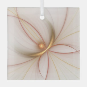Nobelkupfer und Gold Abstrakt Moderne Fraktal Kuns Ornament Aus Glas