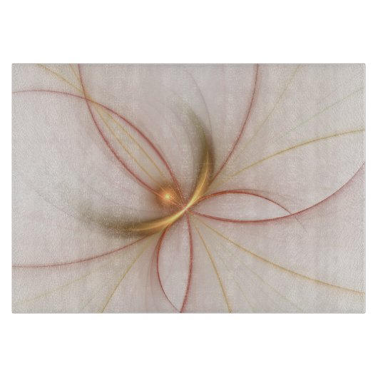 Nobelkupfer und Gold Abstrakt Moderne Fraktal Kuns Schneidebrett (Vorderseite)