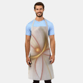 Nobelkupfer und Gold Abstrakt Moderne Fraktal Kuns Schürze (Getragen)