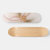 Nobelkupfer und Gold Abstrakt Moderne Fraktal Kuns Skateboard (Horizontal)
