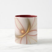 Nobelkupfer und Gold Abstrakt Moderne Fraktal Kuns Tasse (Zentrum)