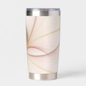 Nobelkupfer und Gold Abstrakt Moderne Fraktal Kuns Thermobecher (Rückseite)