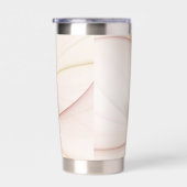 Nobelkupfer und Gold Abstrakt Moderne Fraktal Kuns Thermobecher (Rechts)