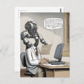 Nobelpreis für künstliche Intelligenz - ai-Cartoon Postkarte (Vorne/Hinten)