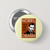 Nobelpreis Obama Button (Vorne & Hinten)