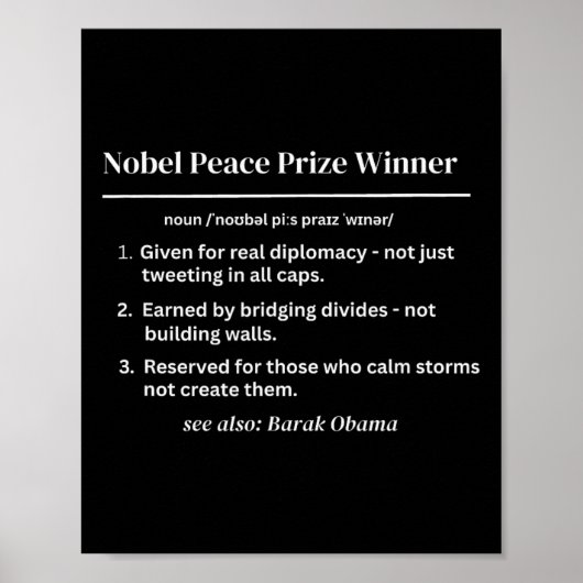 Nobelpreisträger Definition Oma Vs Trump  Poster (Vorne)
