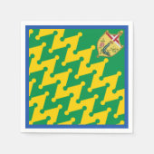 Nobile Contrada del Bruco (Raupe) Palio Serviette (Vorderseite)