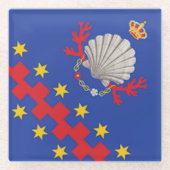 Nobile Contrada del Nicchio (Seashell) Glasuntersetzer (Vorderseite)