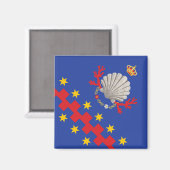 Nobile Contrada del Nicchio (Seashell) Magnet (Vorderseite/Rückseite)