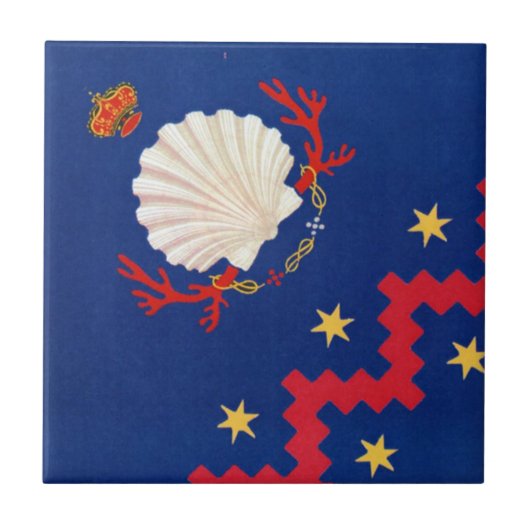 Nobile Contrada del Nicchio (Seashell) Palio Fliese (Vorderseite)