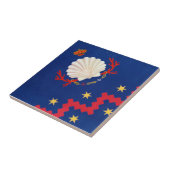 Nobile Contrada del Nicchio (Seashell) Palio Fliese (Seite)