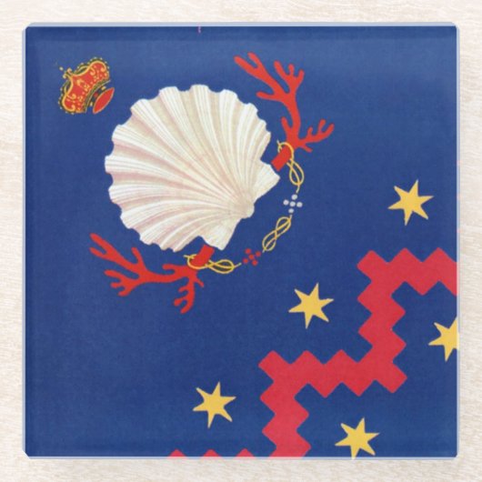 Nobile Contrada del Nicchio (Seashell) Palio Glasuntersetzer (Vorderseite)